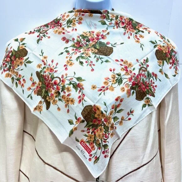 BUNDLE 4: YSL--NINA RICCI-JP -A.O. AtsukiScarf/Handker Cotton/Silk 25" 19"(88 - Picture 10 of 16